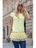 Lemon tunic with tulle 2056 - Online store - Boutique